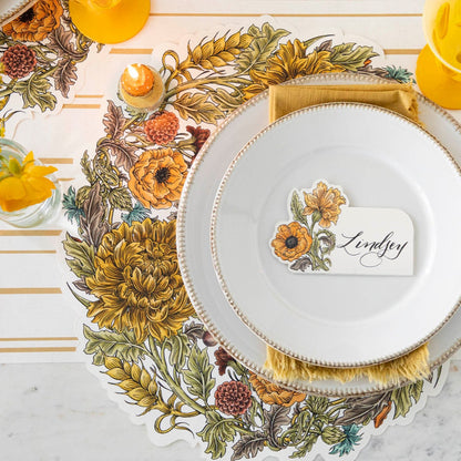 Die-cut Autumn Acanthus Wreath Placemat