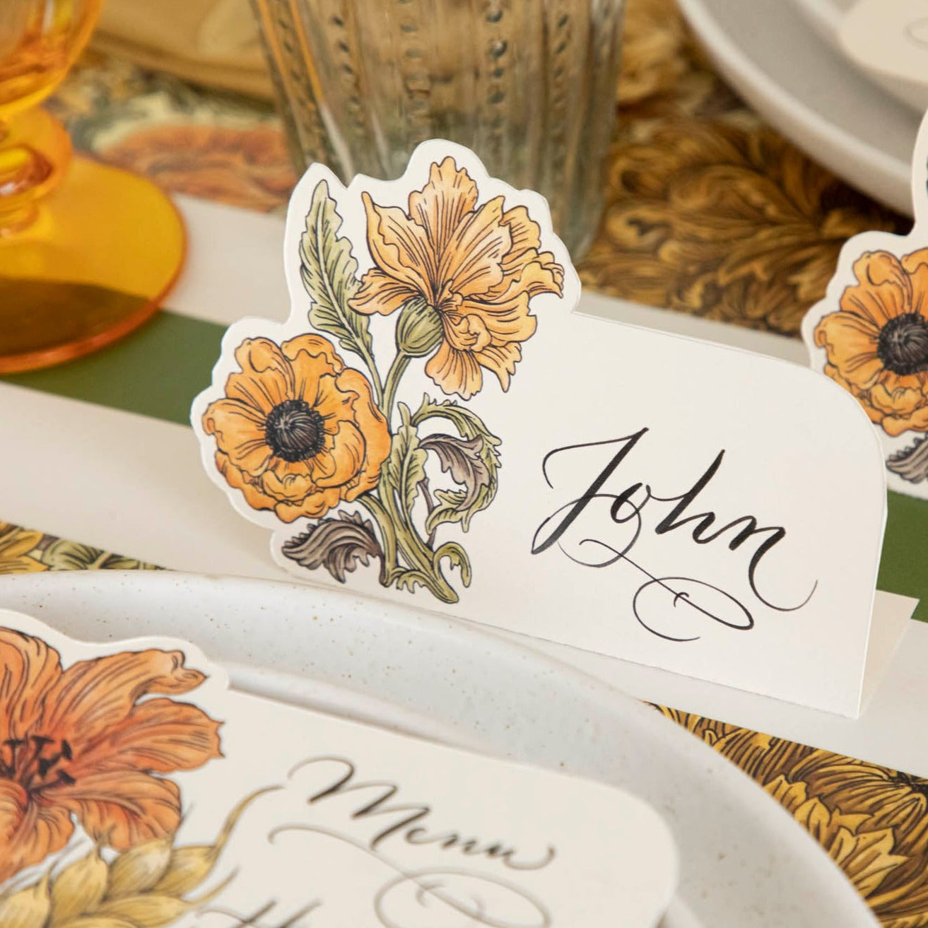 Autumn Acanthus Place Card