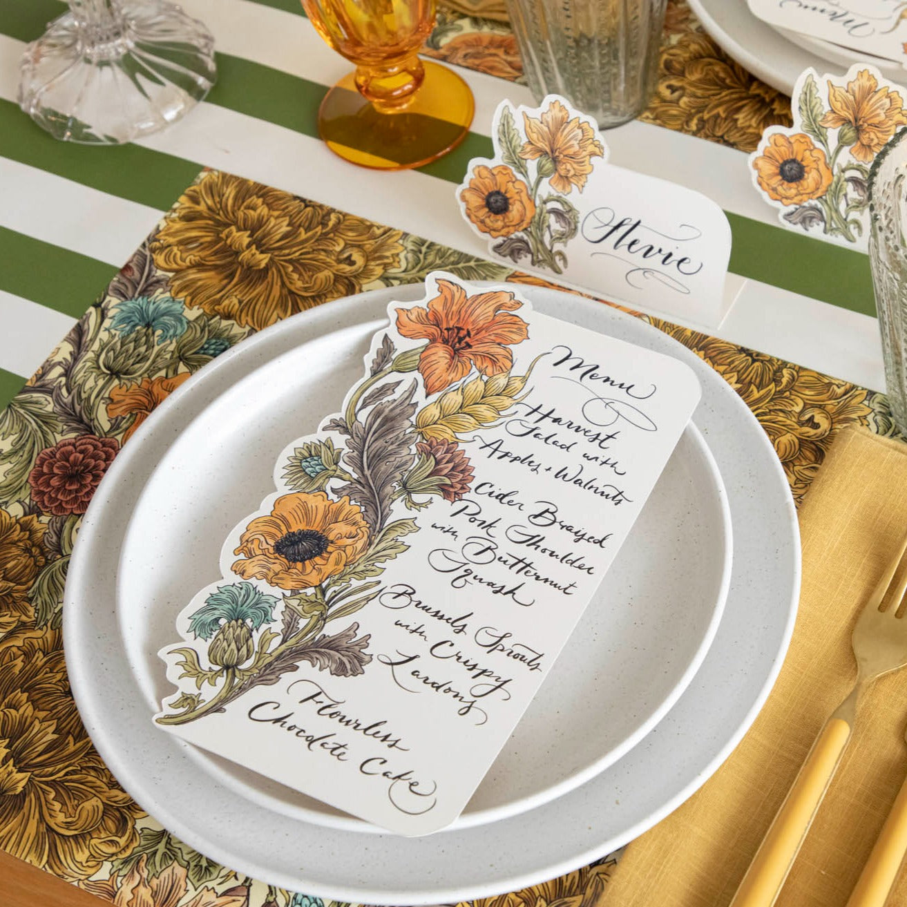 Autumn Acanthus Table Card