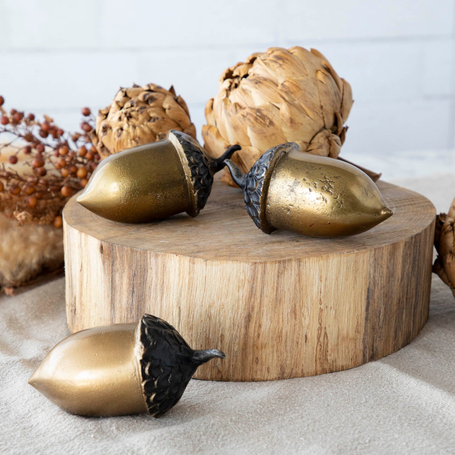 Brass Acorn