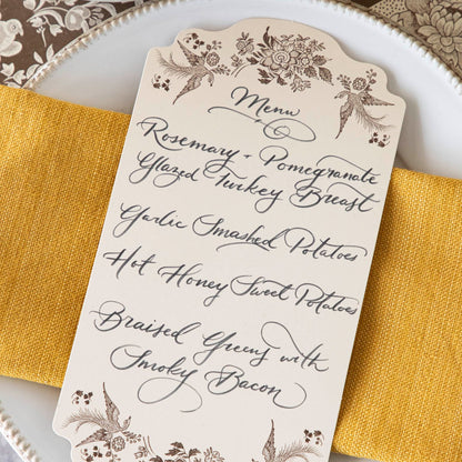 Brown Asiatic Pheasants Table Card