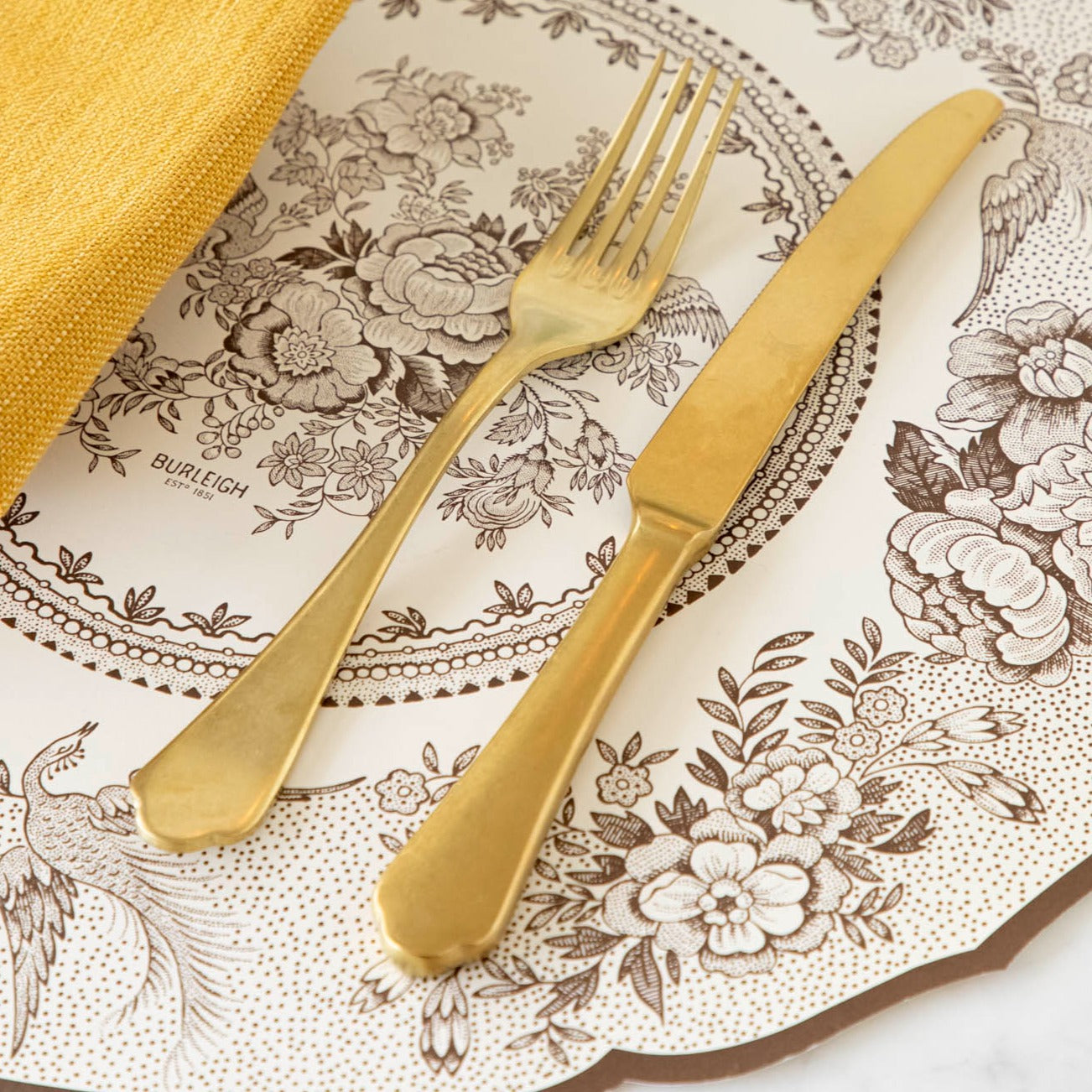 Die-cut Brown Asiatic Pheasants Placemat