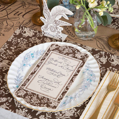 Brown Regal Peacock Placemat