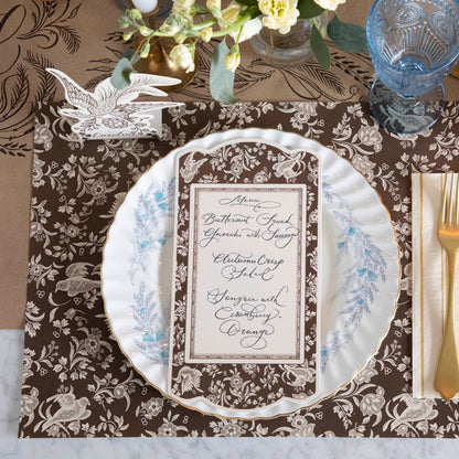 Brown Regal Peacock Placemat