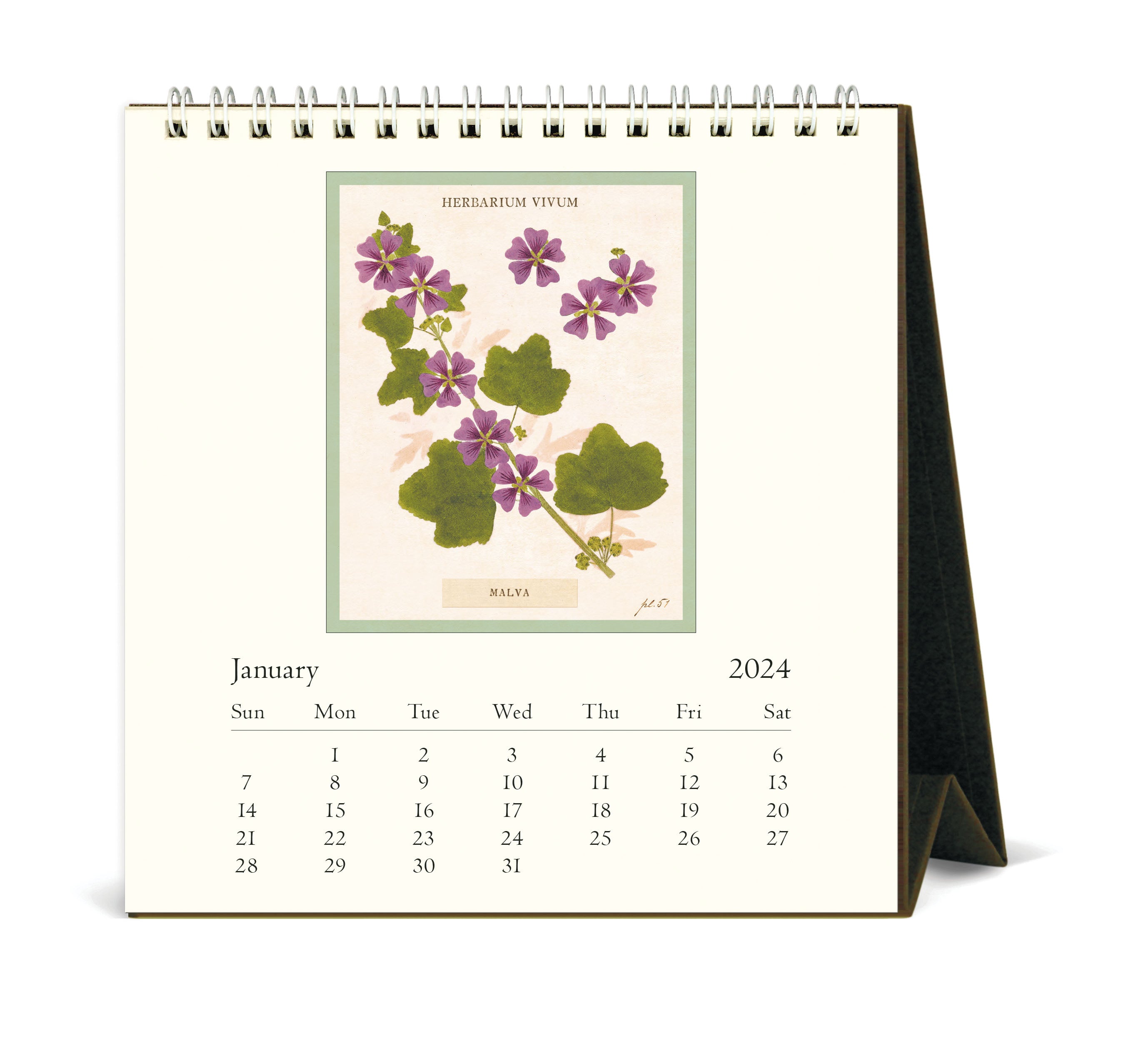 Pressed Flowers Desk Calendar