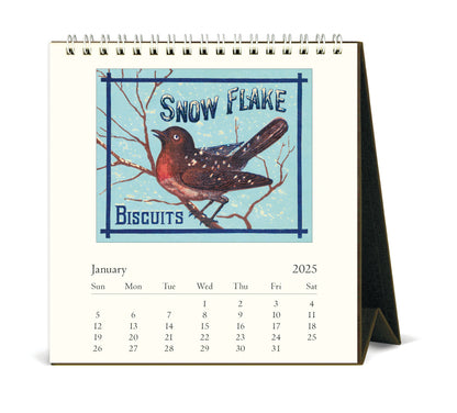 Vintage Birds 2025 Desk Calendar