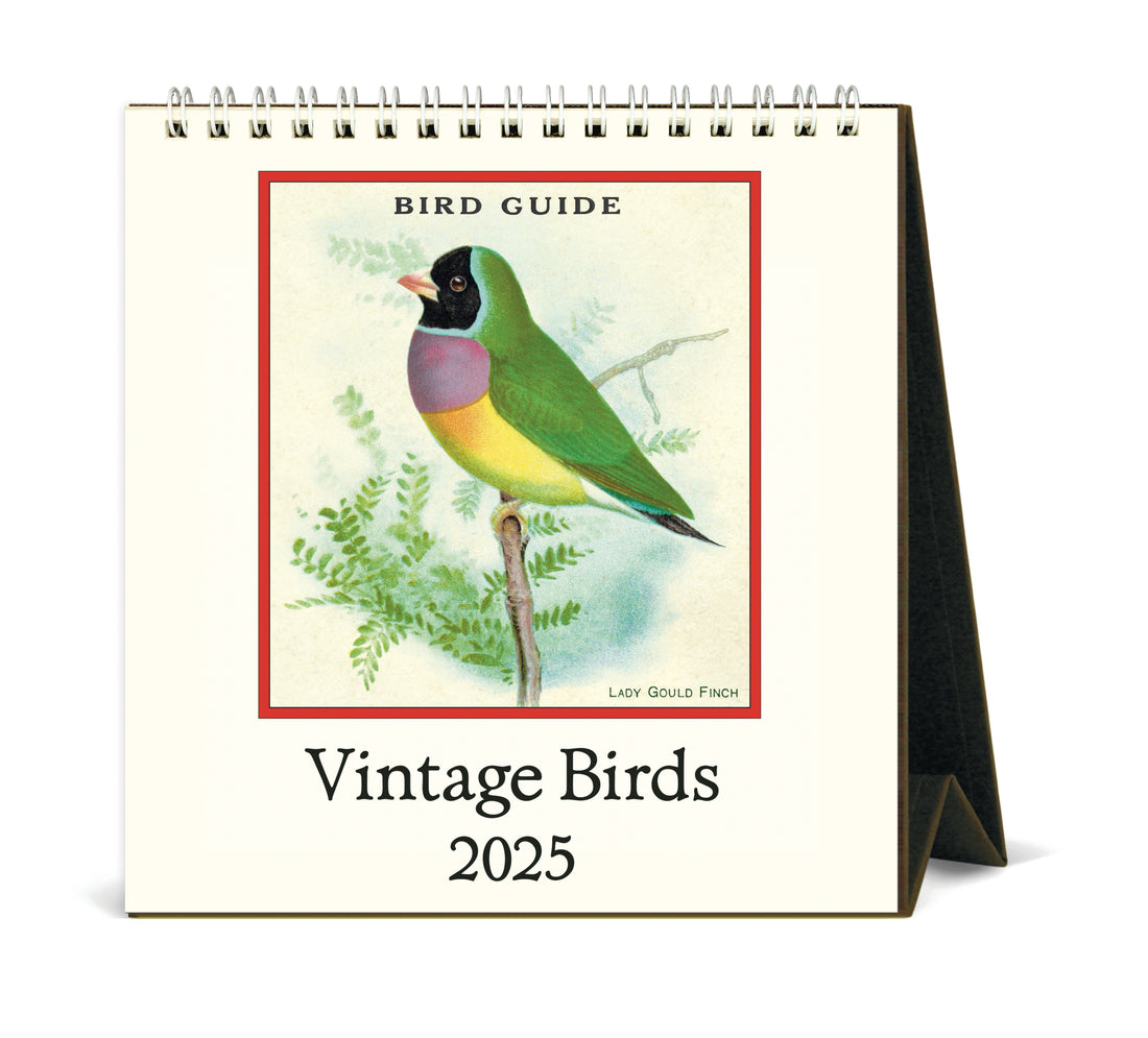 Vintage Birds 2025 Desk Calendar