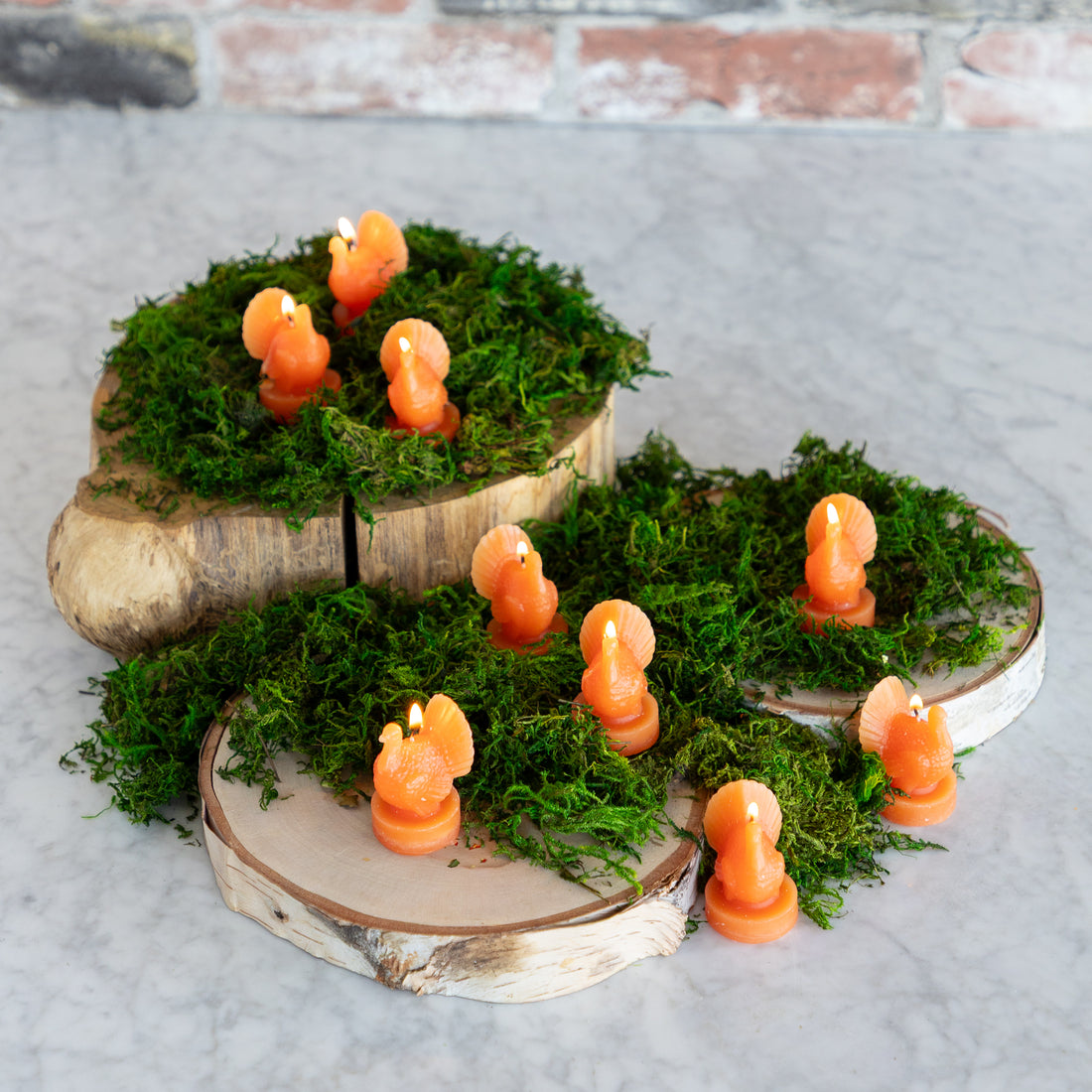Turkey Shaped Tealights, Set of 9