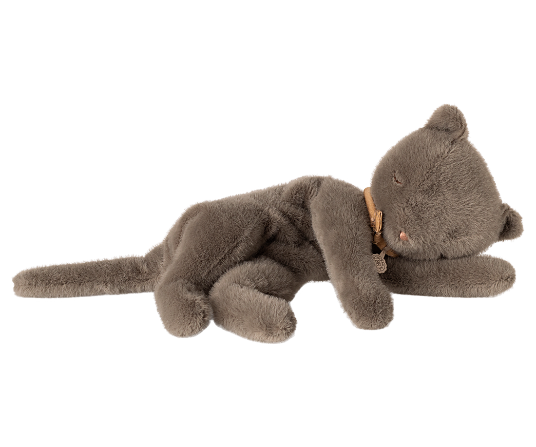 Grey Plush Sleeping Kitten