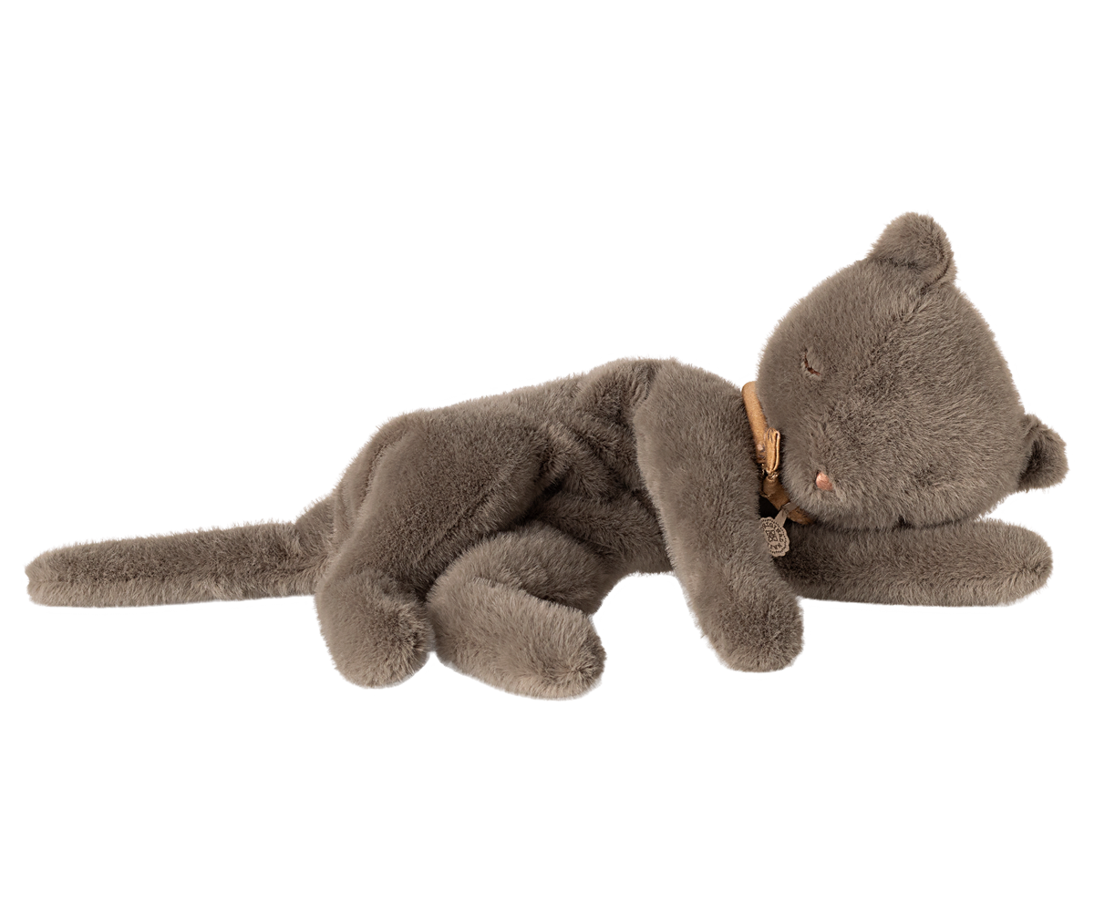 Grey Plush Sleeping Kitten