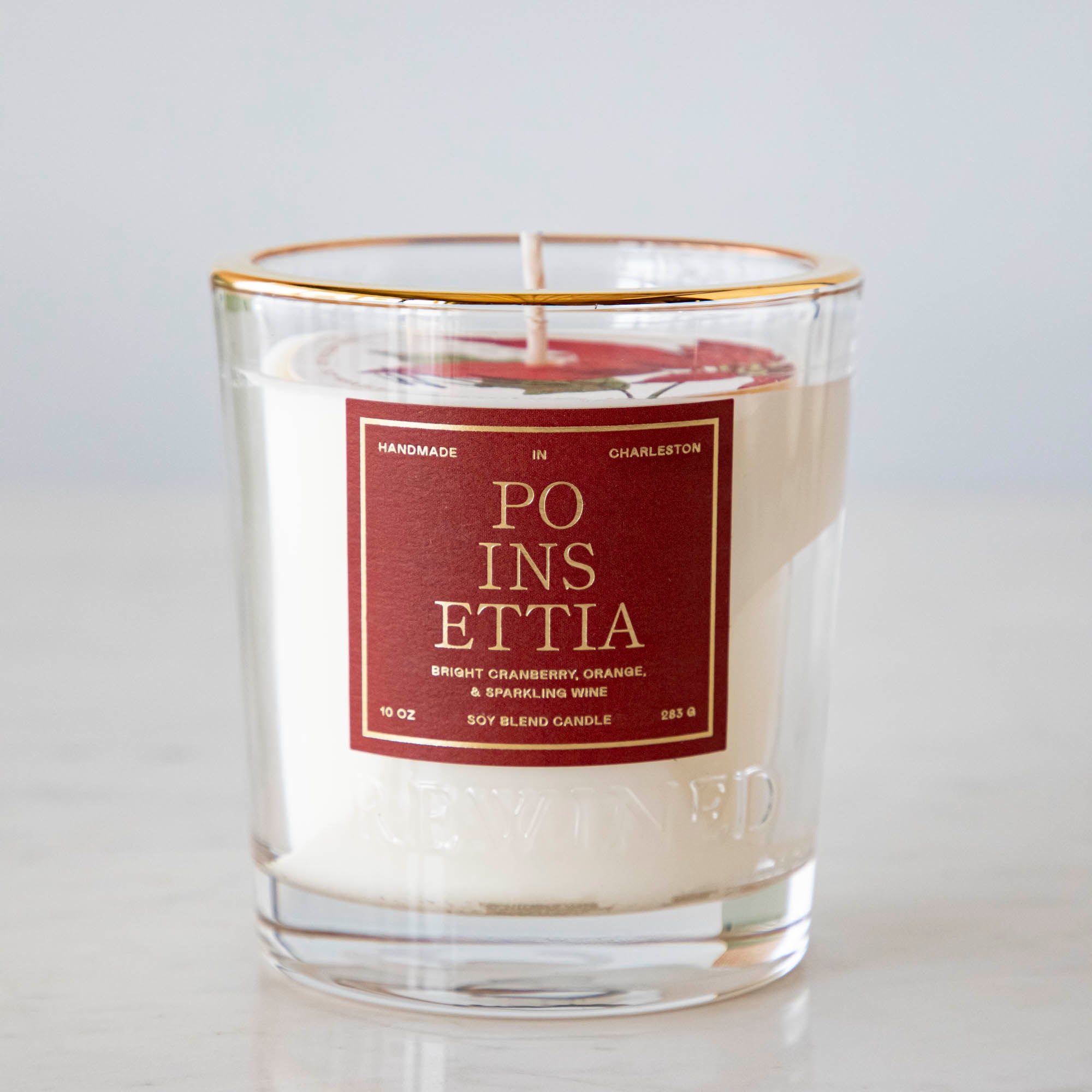 Poinsettia Candle