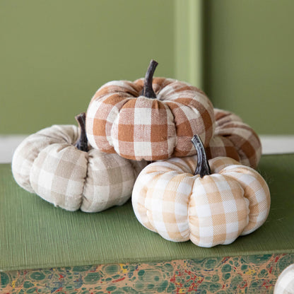 Check Fabric Pumpkin