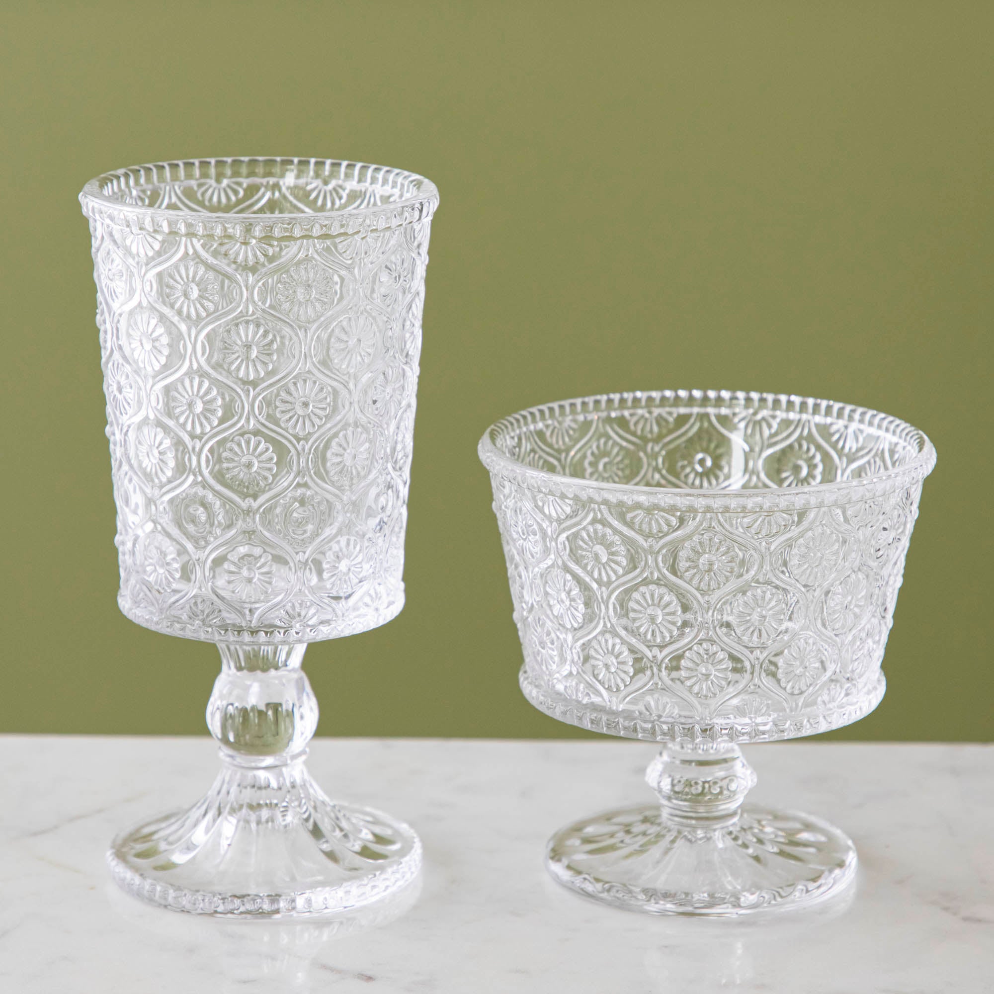 Clear Pressed Glassware