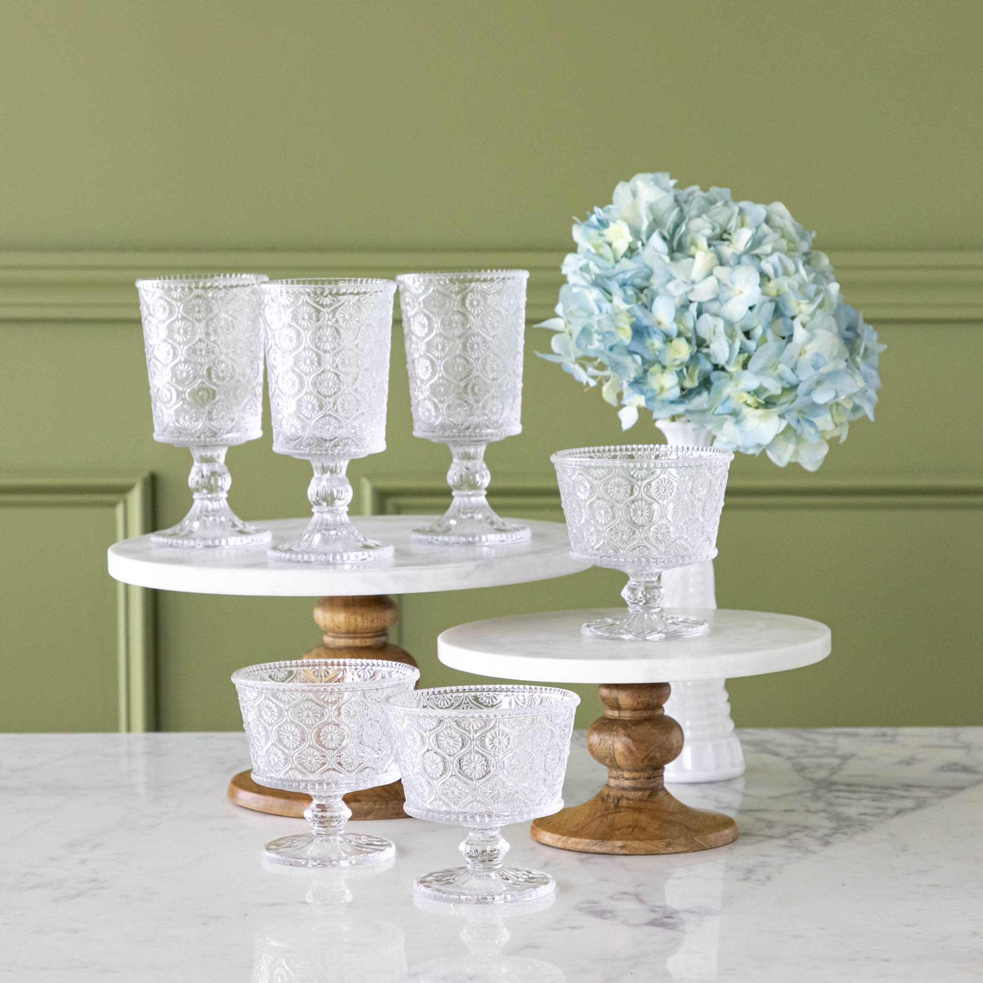 Clear Pressed Glassware