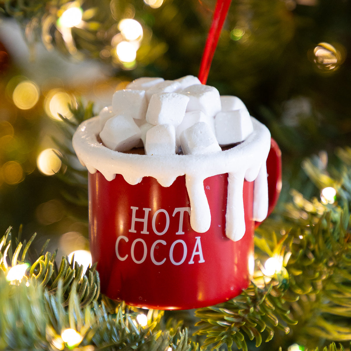 Hot Cocoa Cup with Marshmallows Ornament