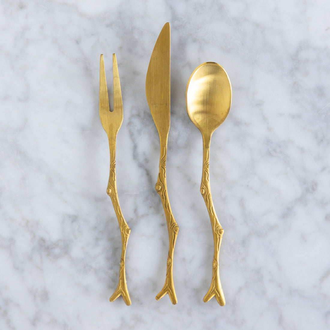 Appetizer Utensils with Twig Shaped Handle