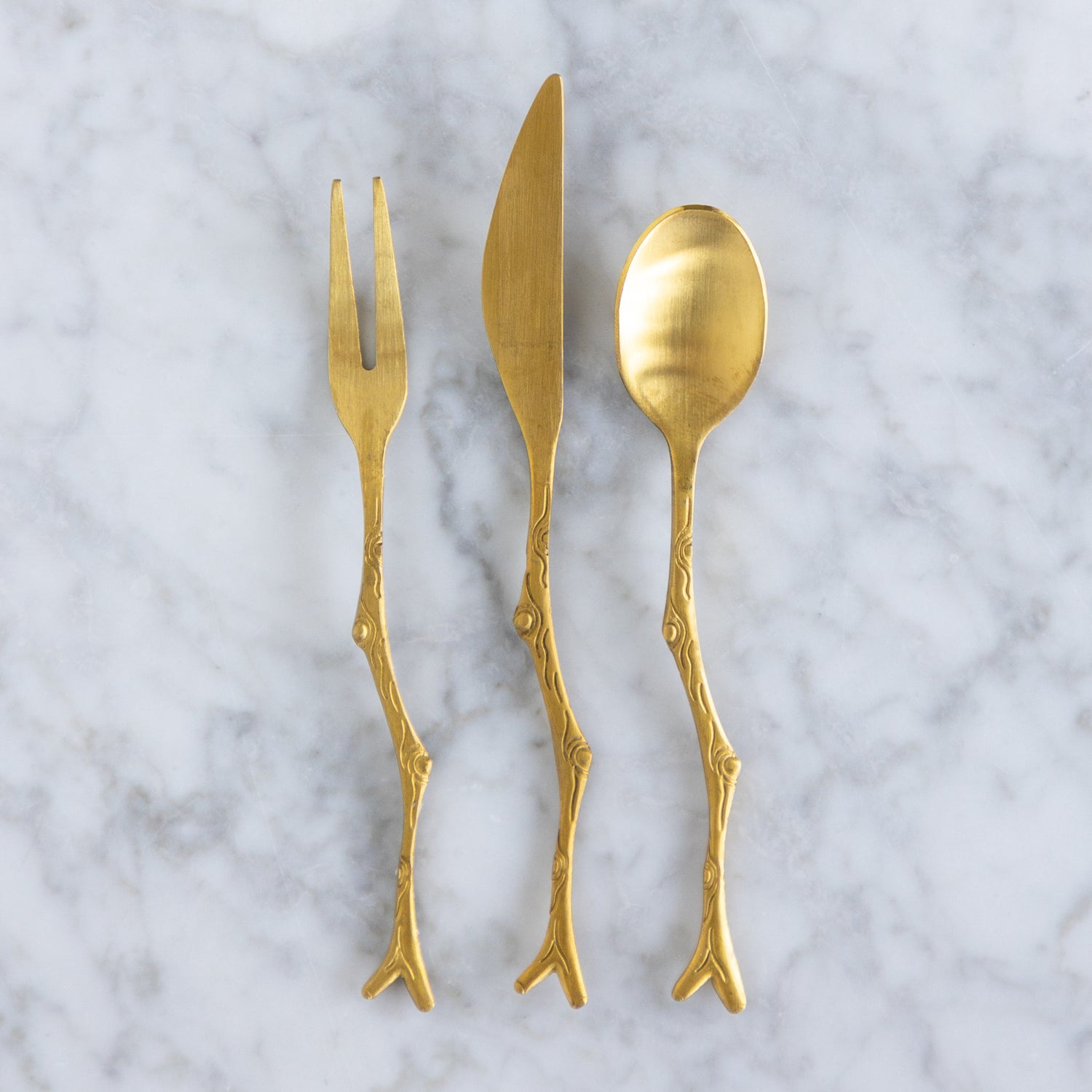 Appetizer Utensils with Twig Shaped Handle