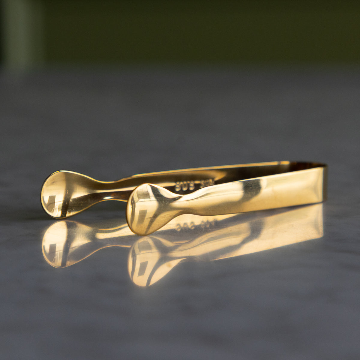 Stainless Steel Gold Ice Tongs