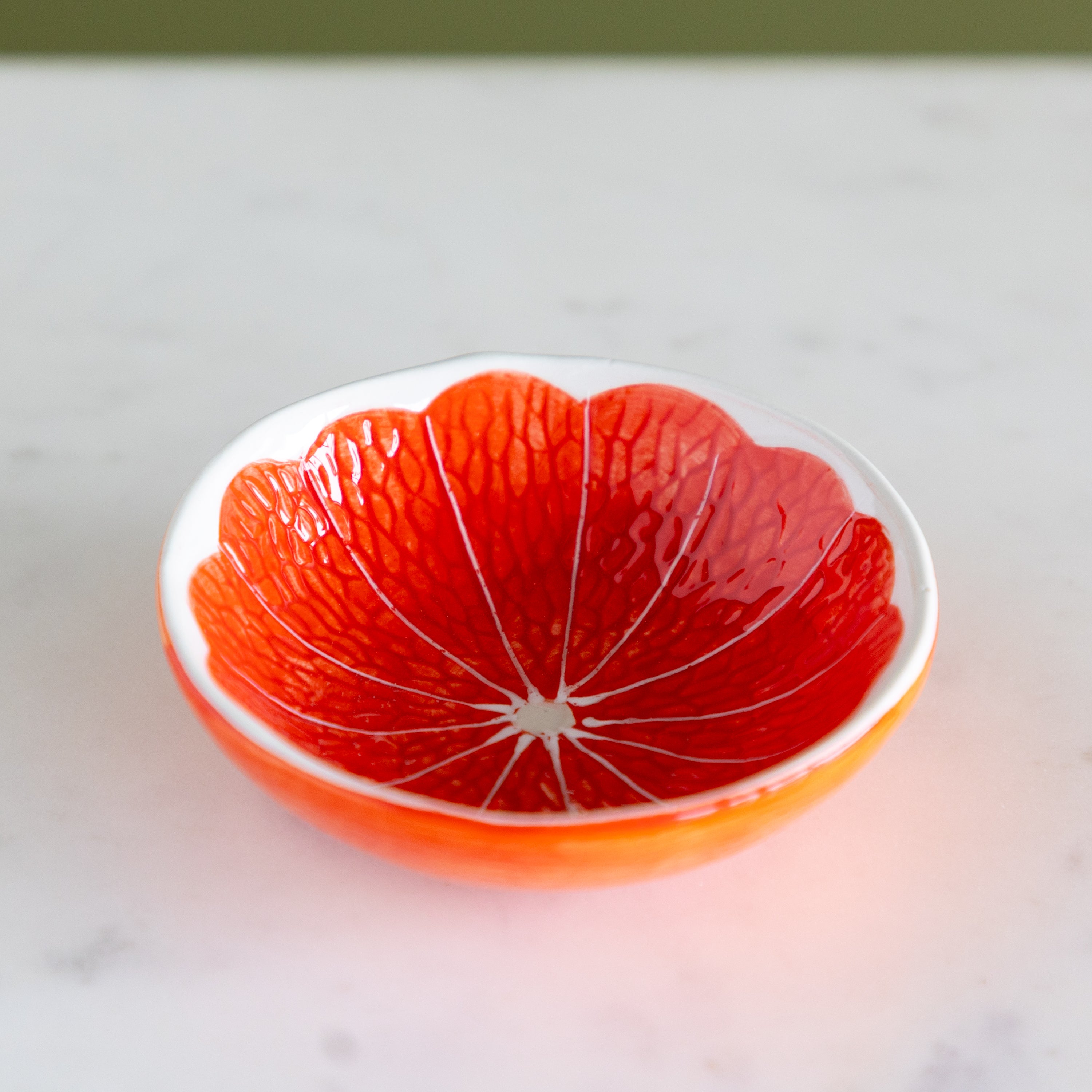 Ceramic Citrus Fruit Shaped Bowl