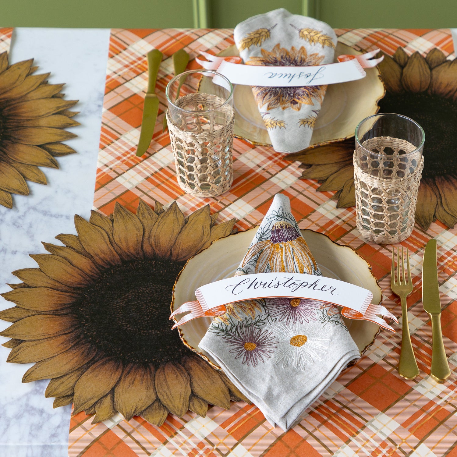 Sunflower &amp; Wheat Dinner Napkin