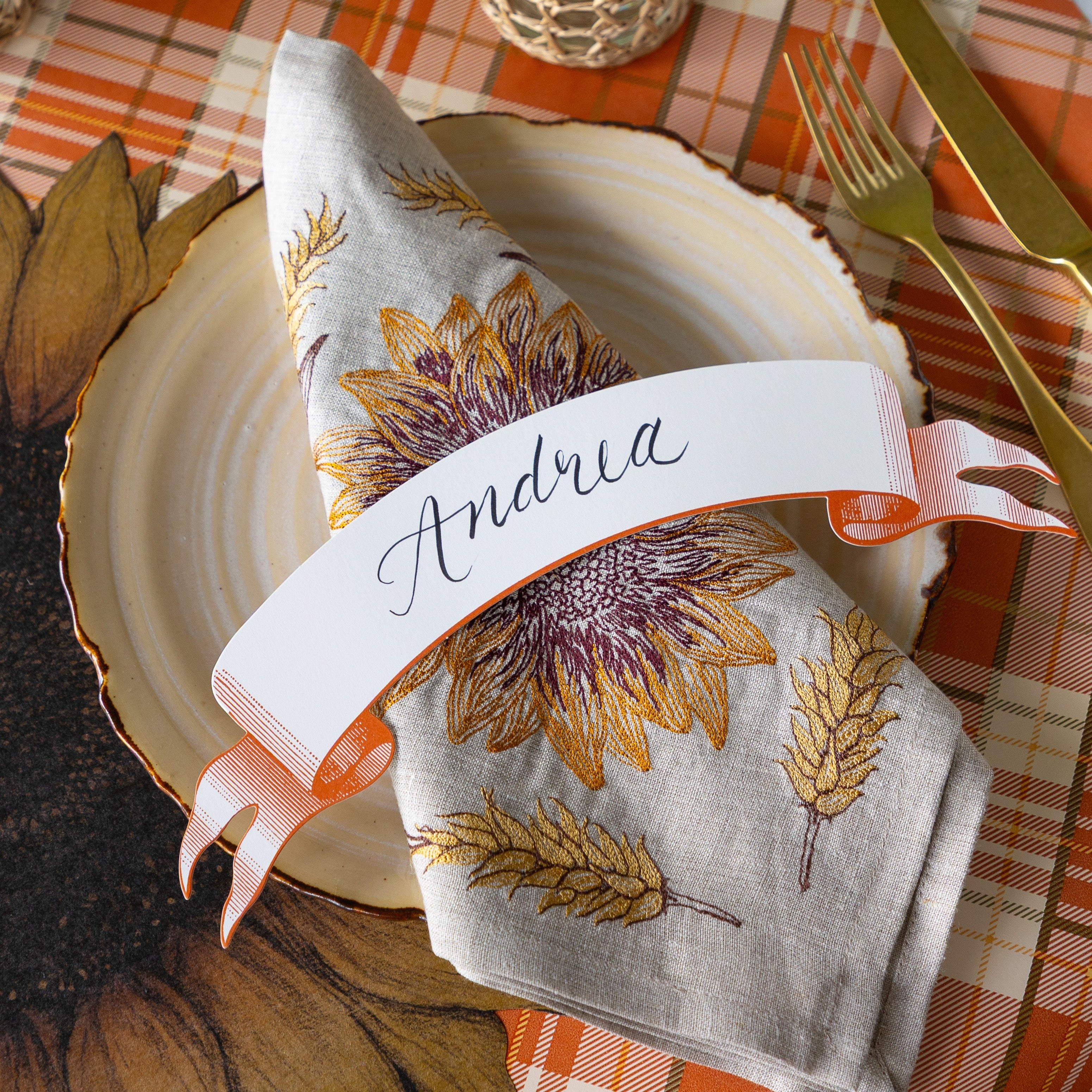 Sunflower &amp; Wheat Dinner Napkin