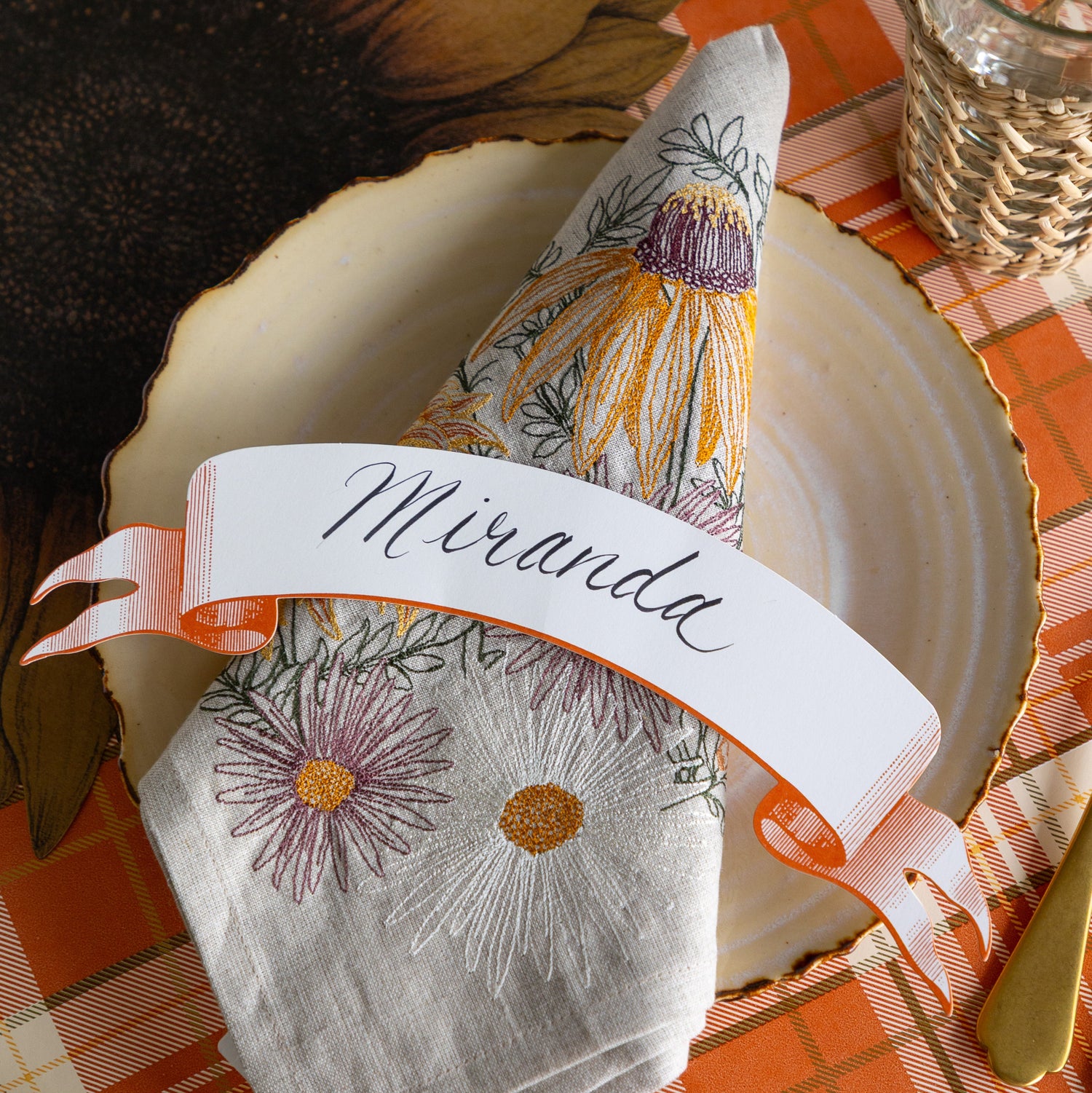 Autumn Blossoms Dinner Napkin