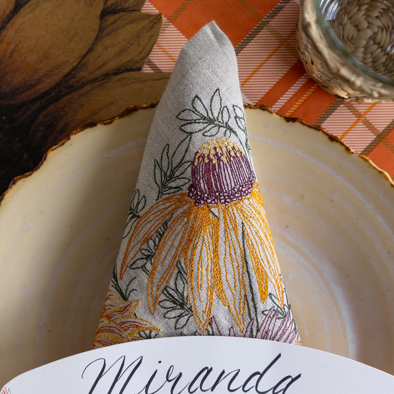 Autumn Blossoms Dinner Napkin