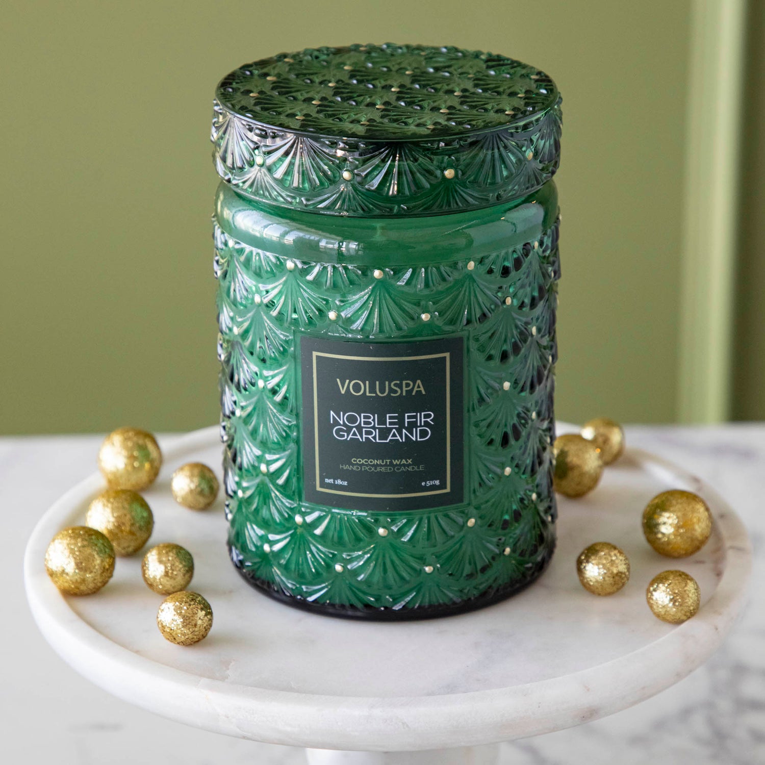 Noble Fir Garland Candle