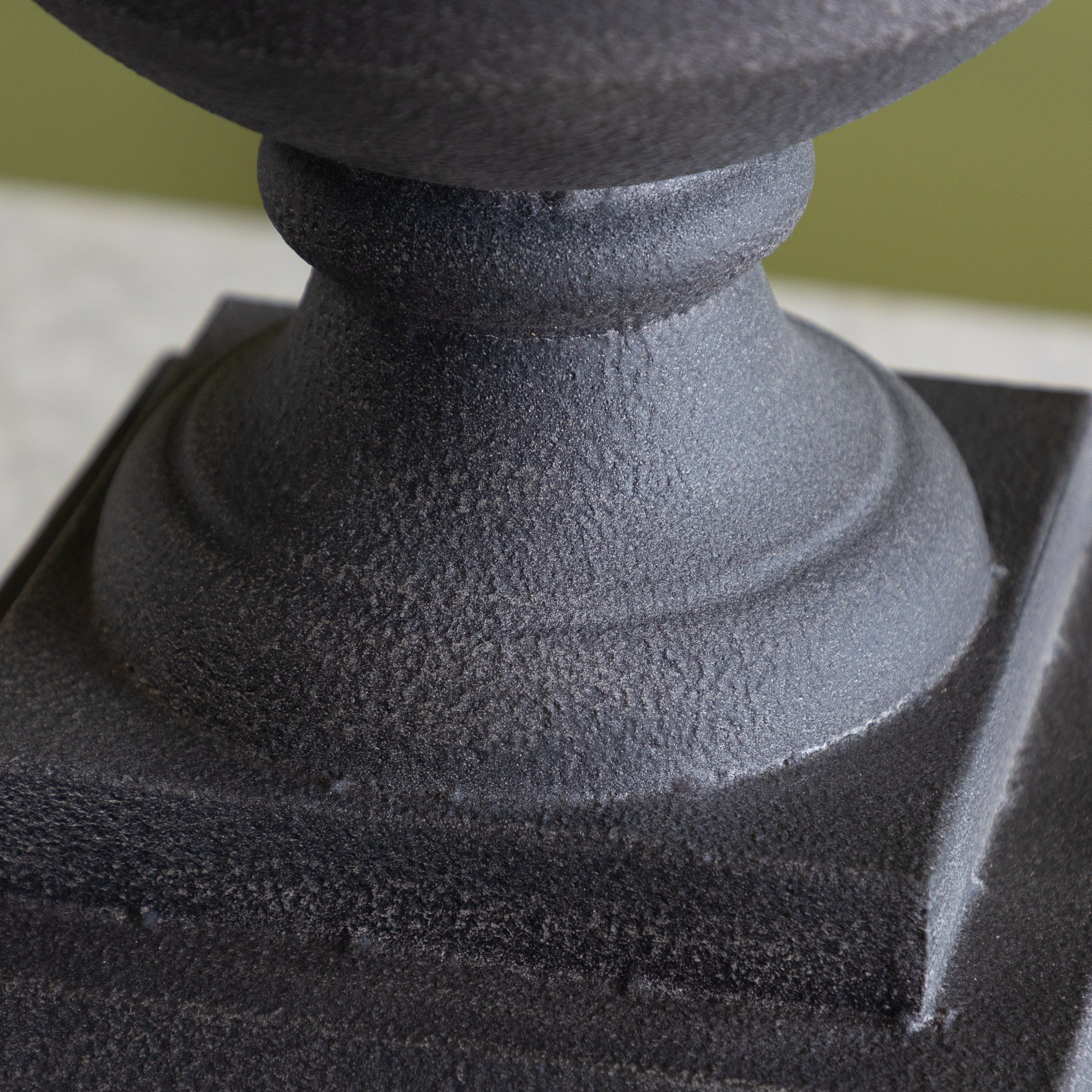 Aged Metal Entry Urn