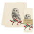 Tea towel with owl design and &