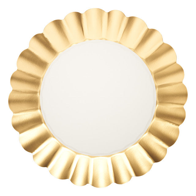 Gold &amp; White Paper Plates