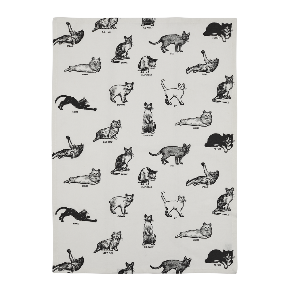 Cat Tricks Tea Towel