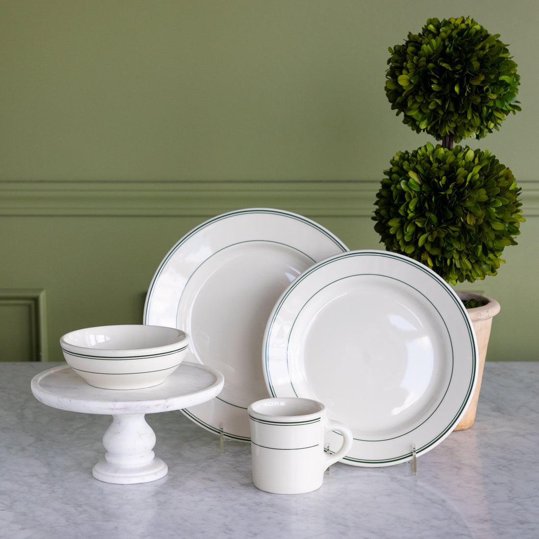 HL Greenband Dinnerware by Fishs Eddy