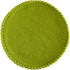 Spring Green colored round felt placemat with small pom poms around the edge. 