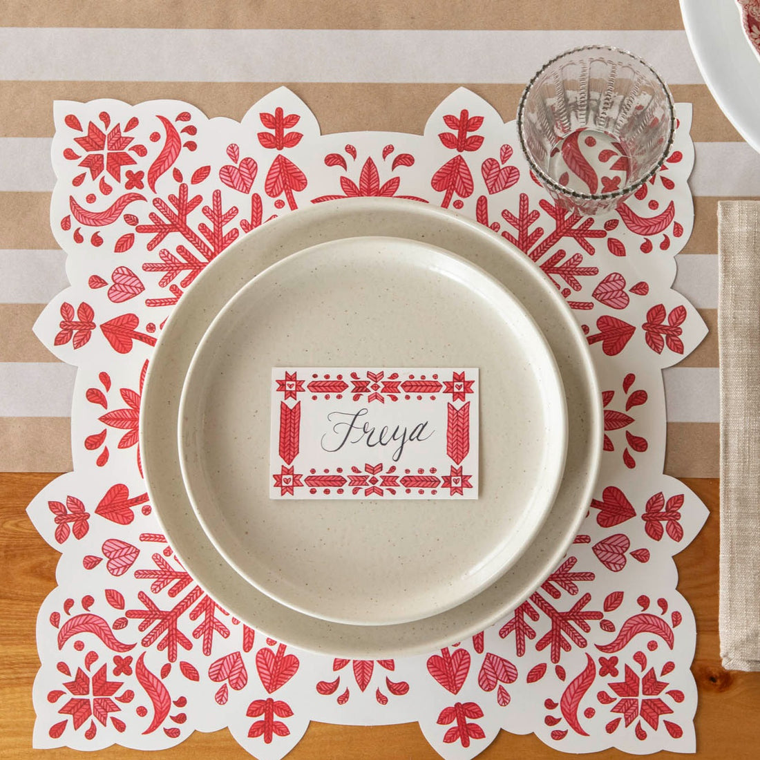 Die-cut Fair Isle Snowflake Placemat