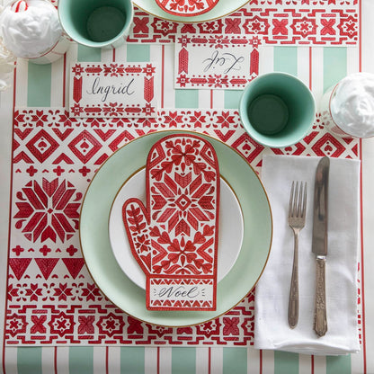 Fair Isle Mitten Table Accent