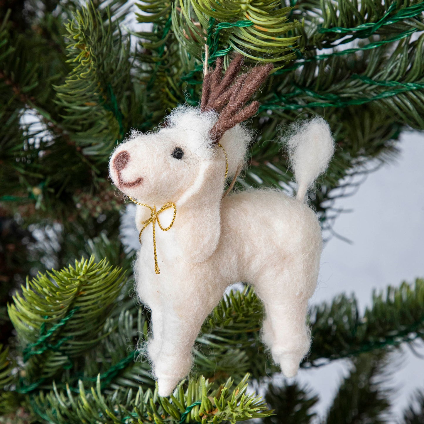 Reindeer Dogs Felt Ornament