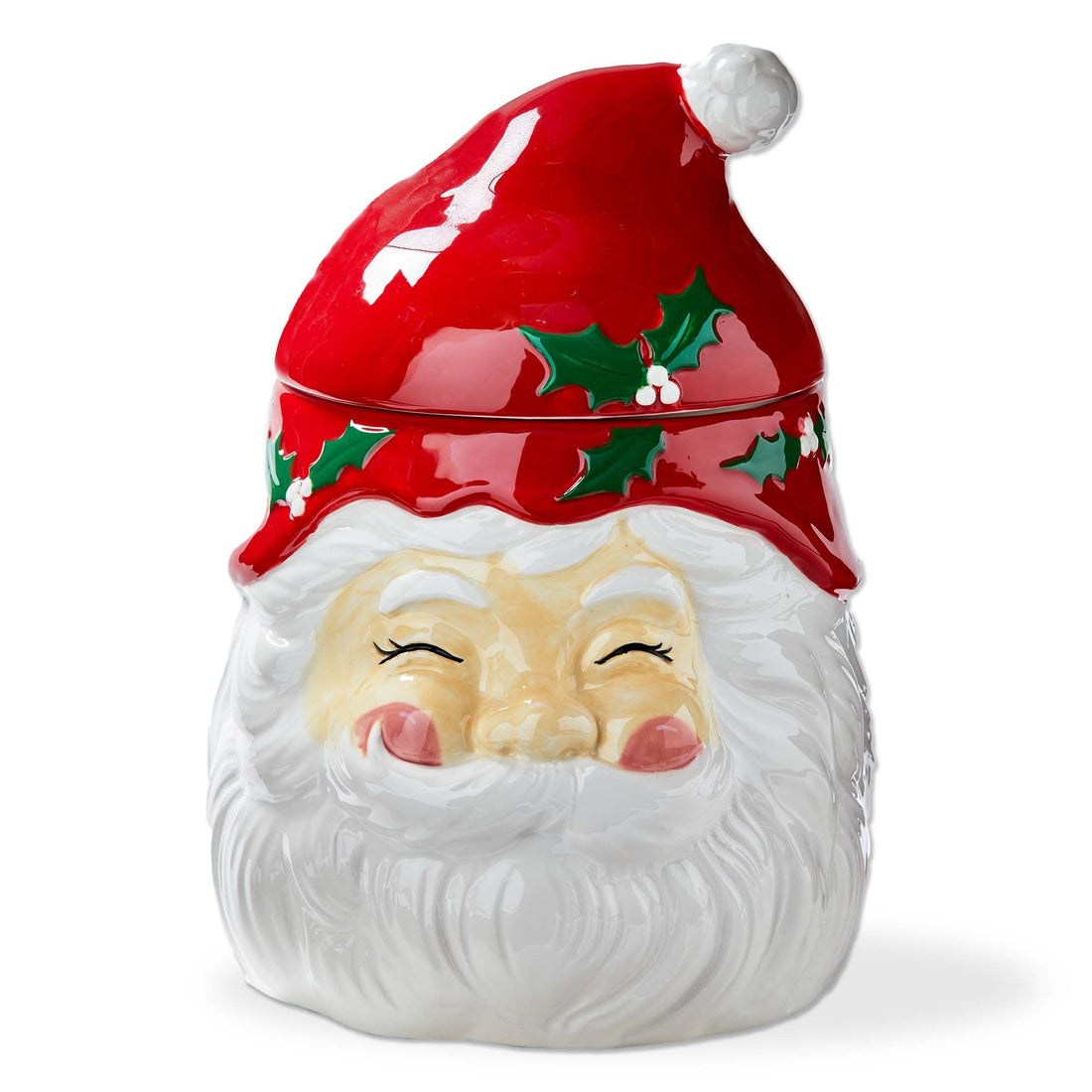 Cookie jar shaped as a vintage Santa Head.