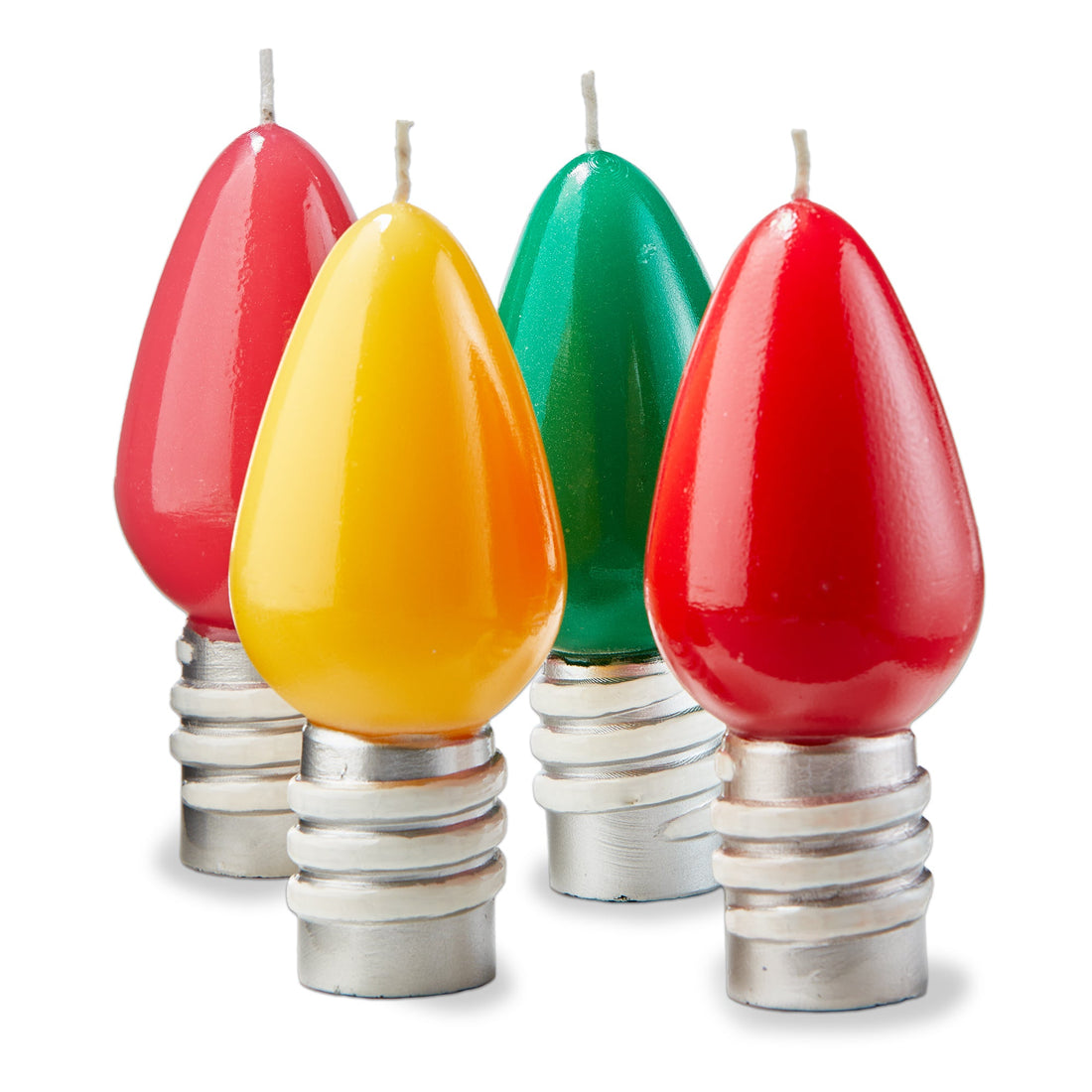 Groovy Light Bulb High Gloss Candle, Set Of 4