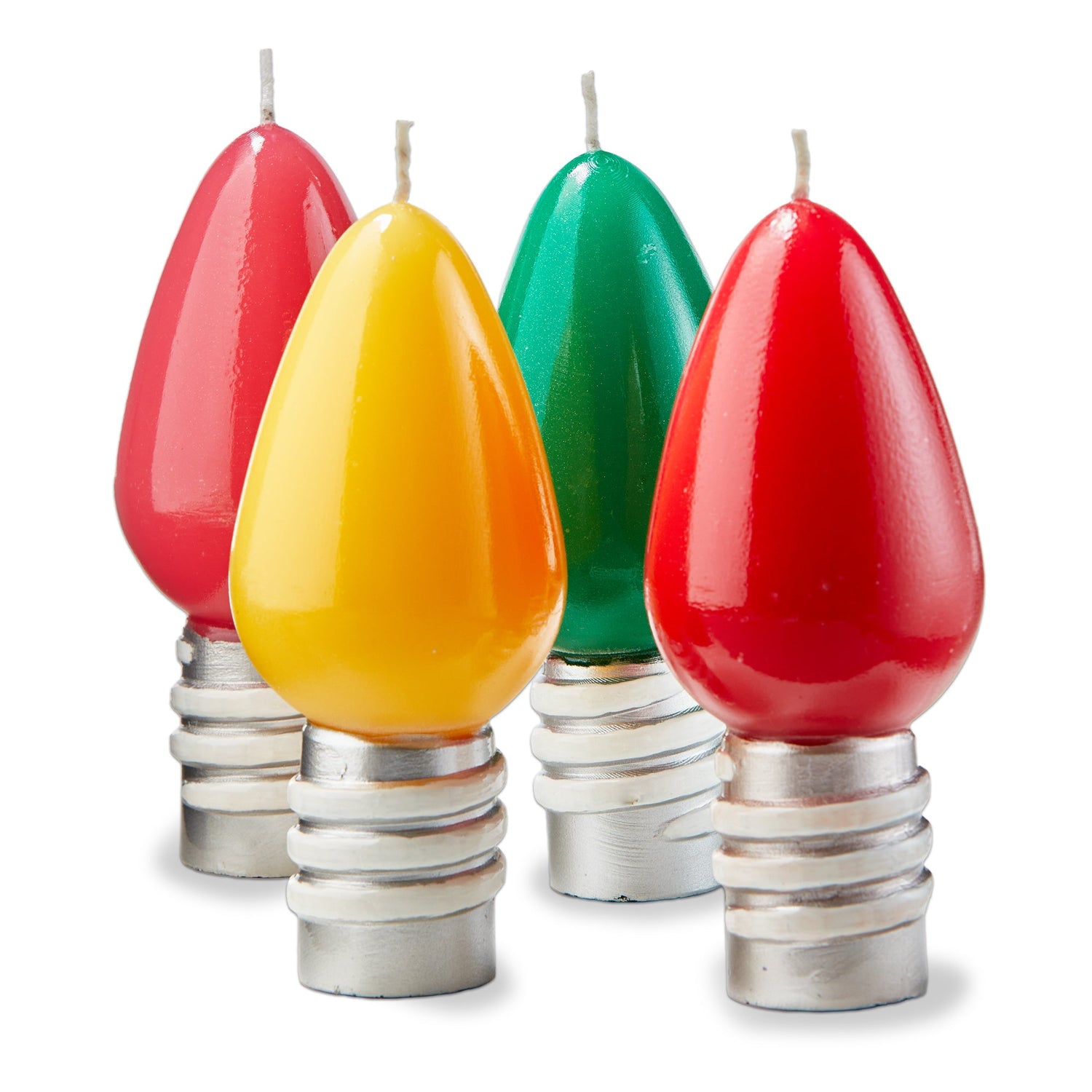 Groovy Light Bulb High Gloss Candle, Set Of 4