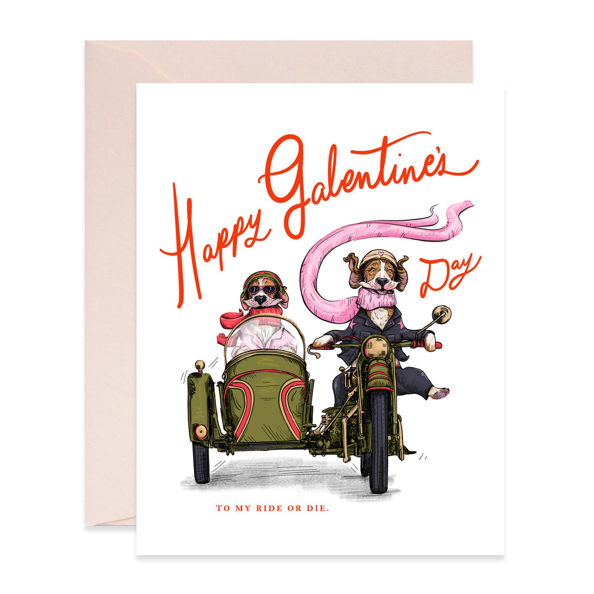 Front of greeting card that says &quot;Happy Galentine&