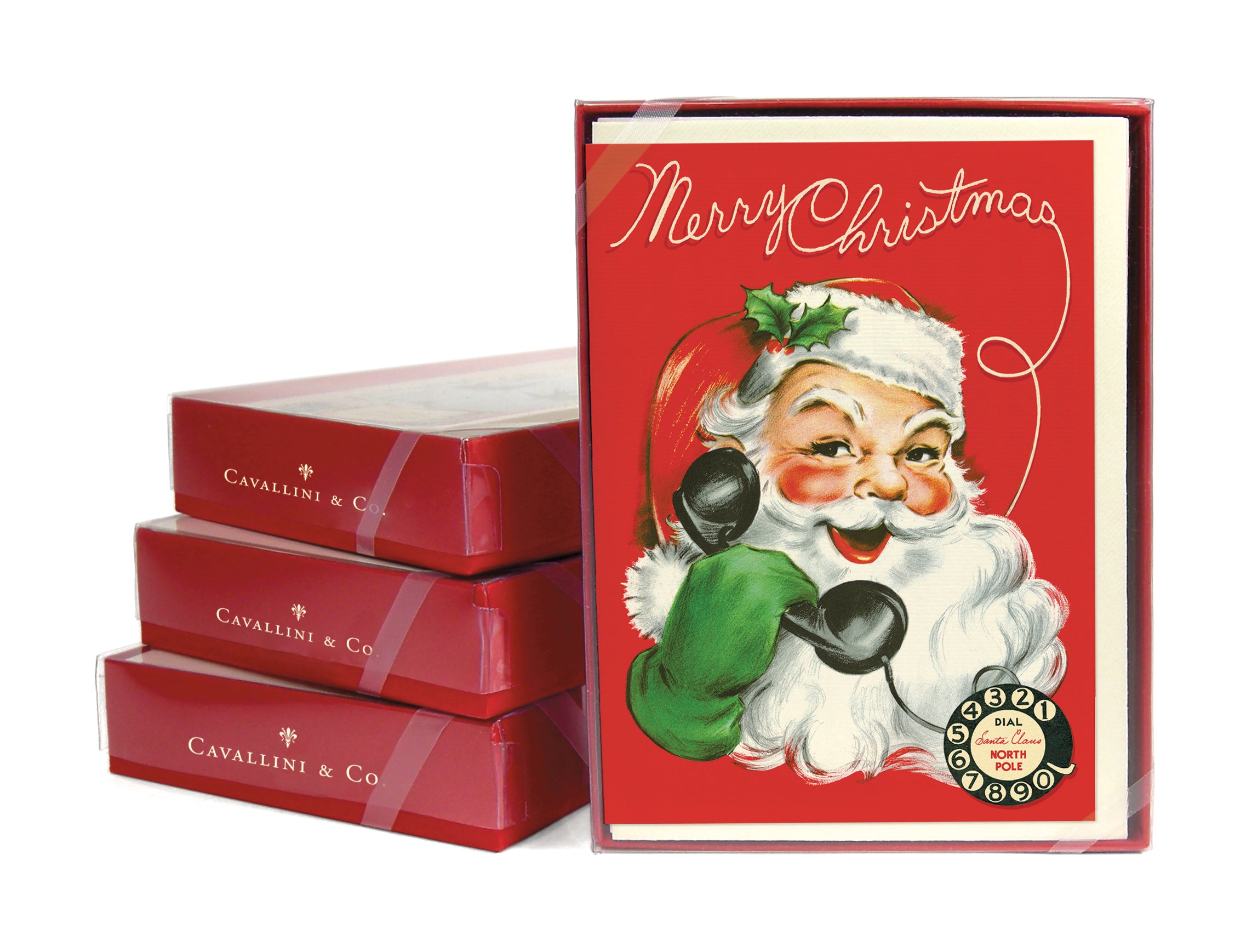 Telephone Santa Boxed Set of 10 Notecards