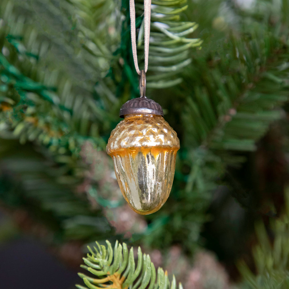 Glass Acorn Ornaments