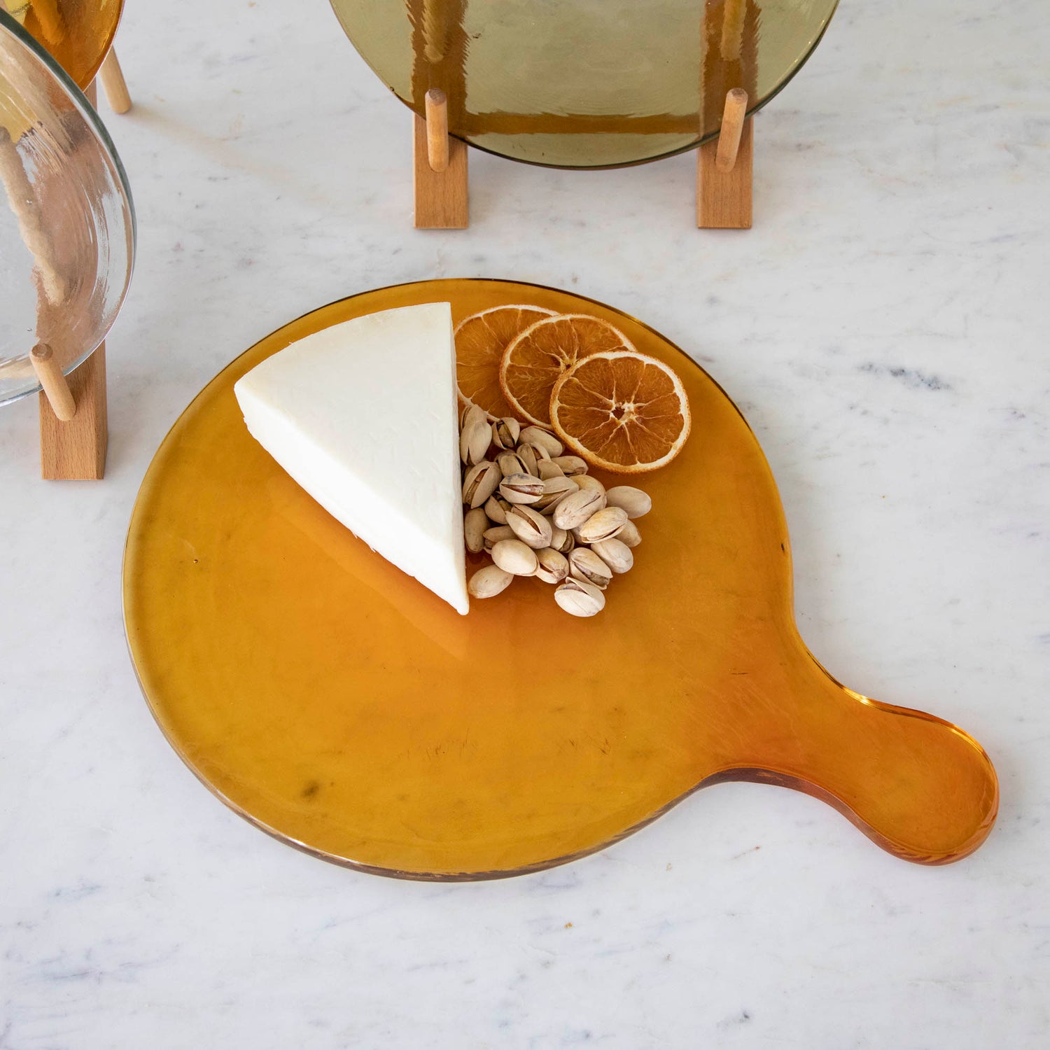 Round Glass Serving Board