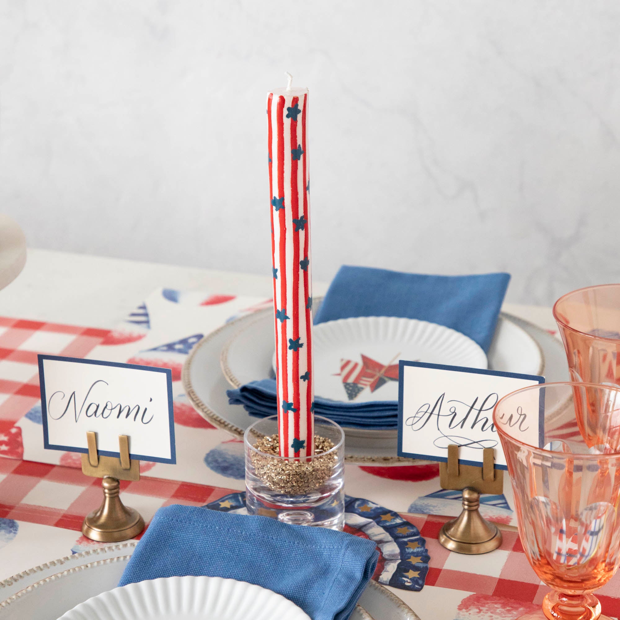 Star Spangled Taper Candles