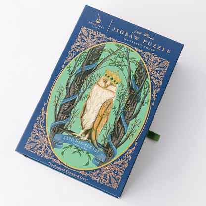 Enchanted Crowned Owl Cameo Puzzle