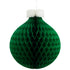 A 26" Honeycomb Large Classic Ornament in green with a white top, hanging.