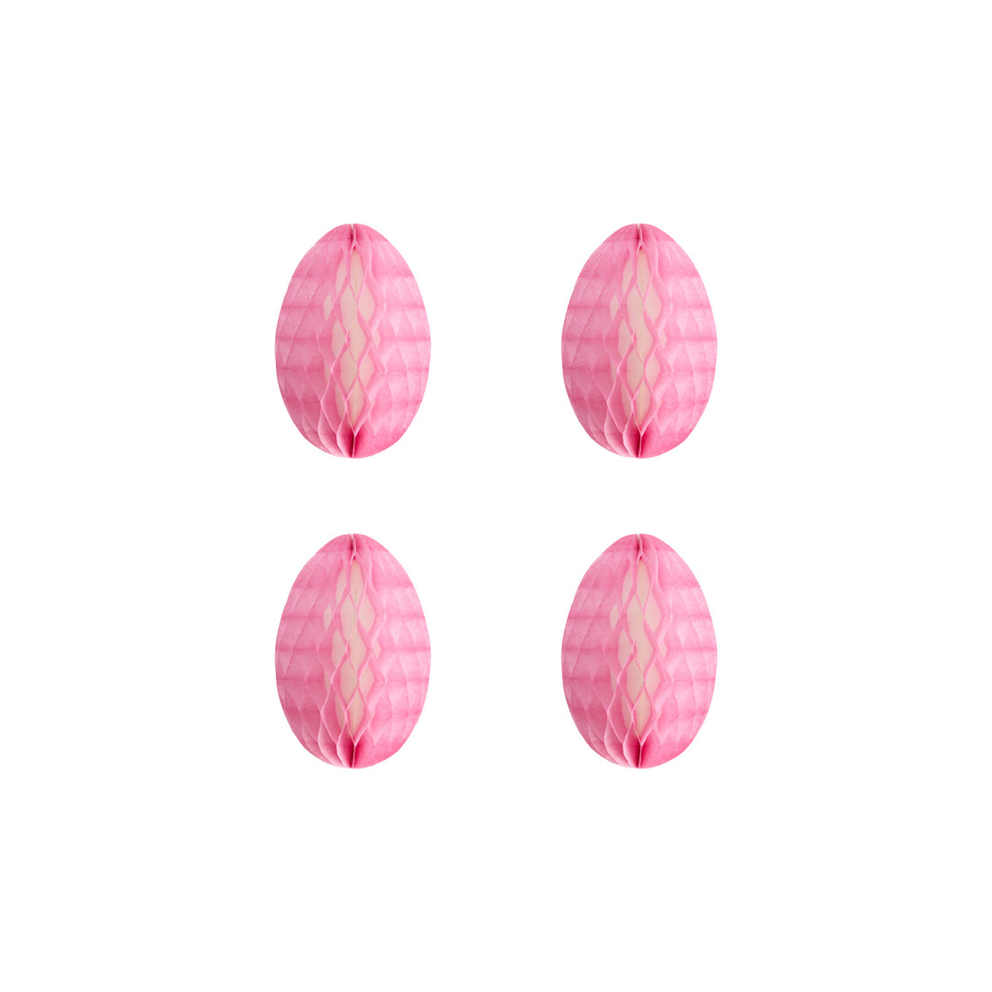 Honeycomb Pink Easter Eggs, Set of 4