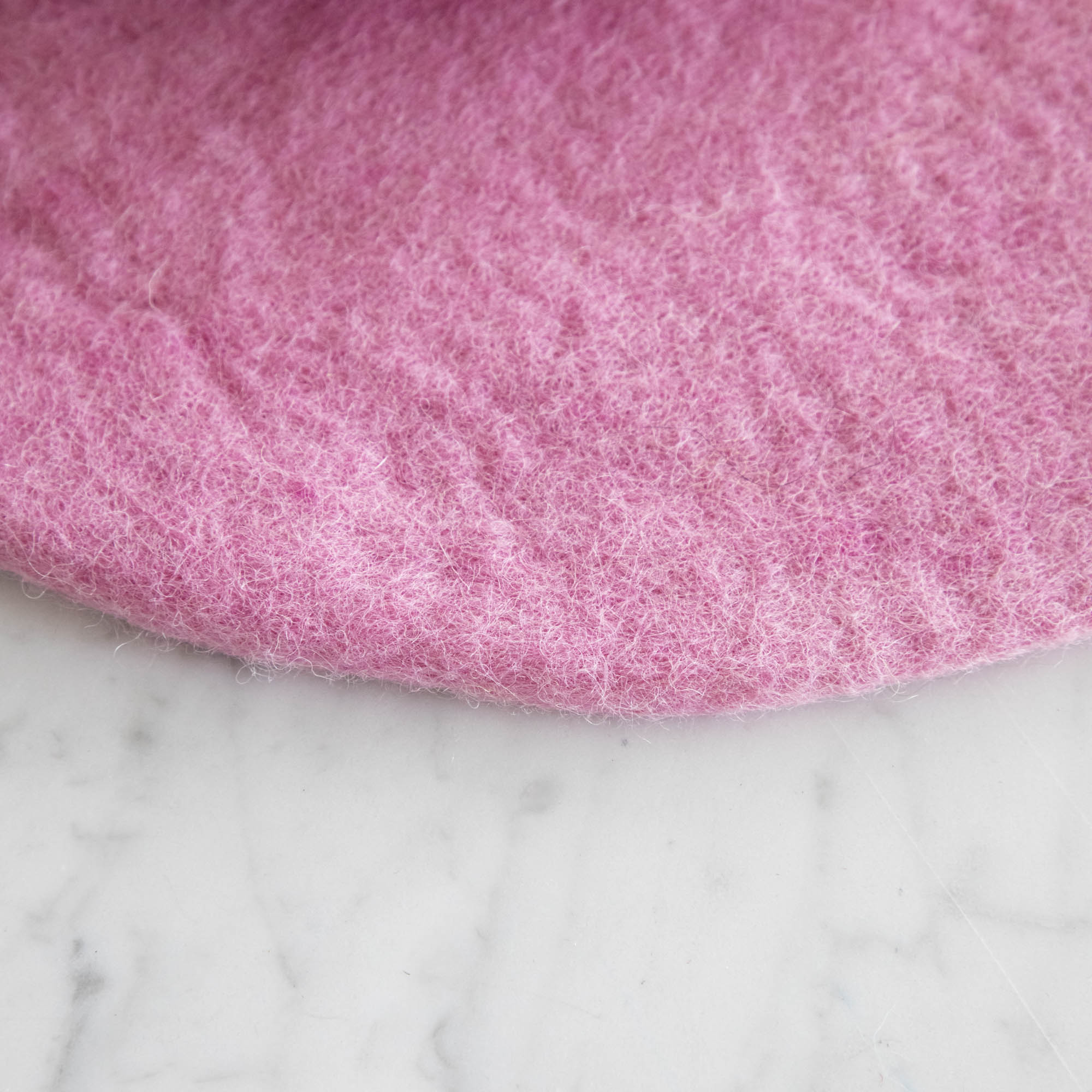 Close up of Candy Pink Felt Placemat