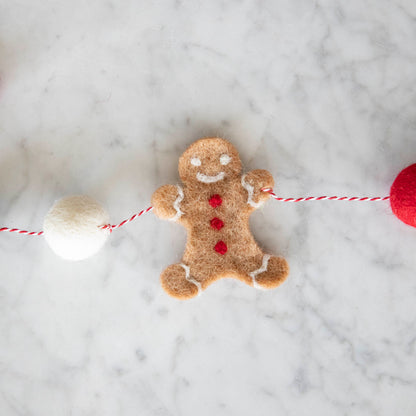 Felt Gingerbread Candy Garland